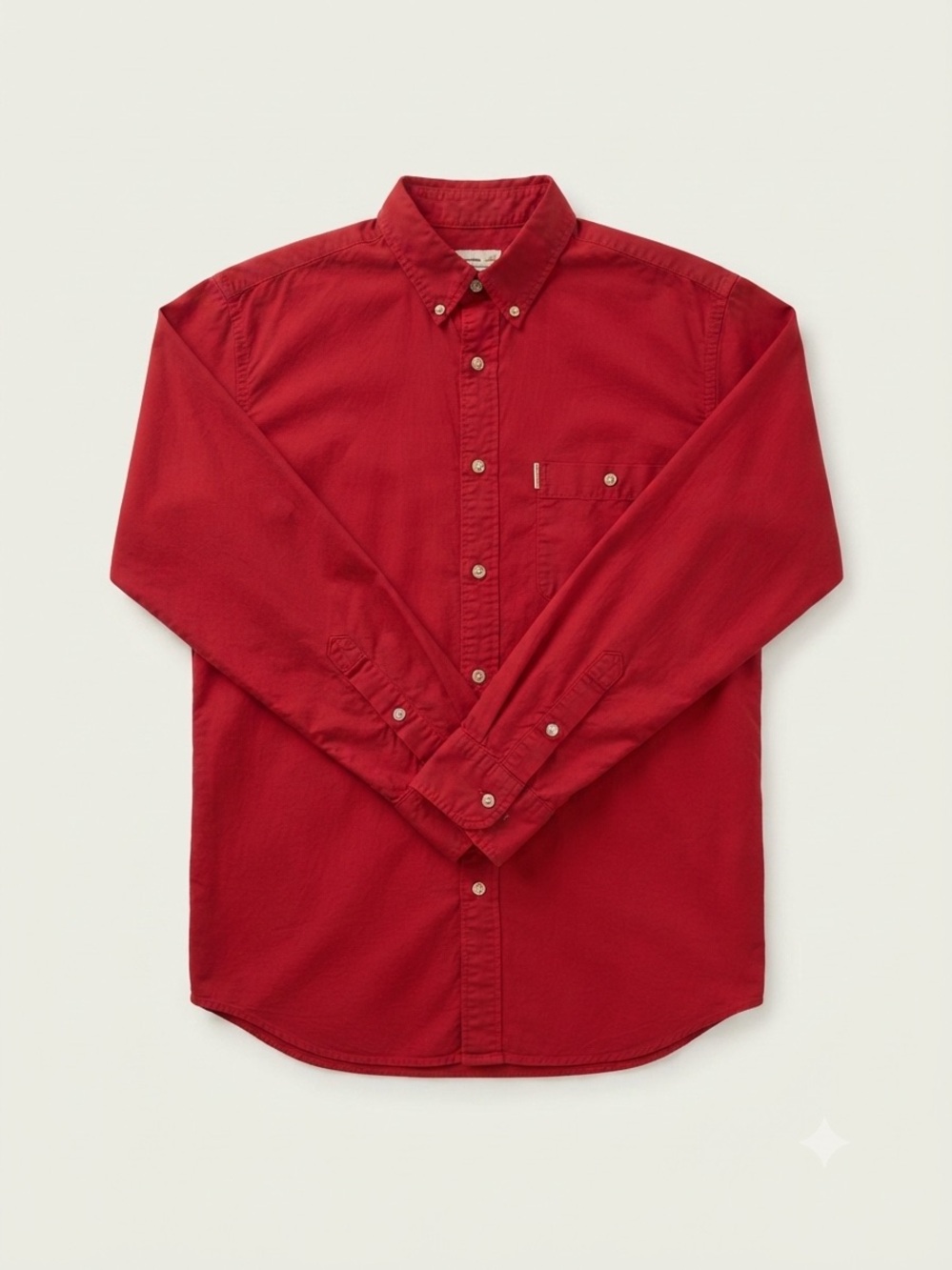 Beretta Mens Large Red Long Sleeve Cotton Button Down Shirt Outdoor Hunting